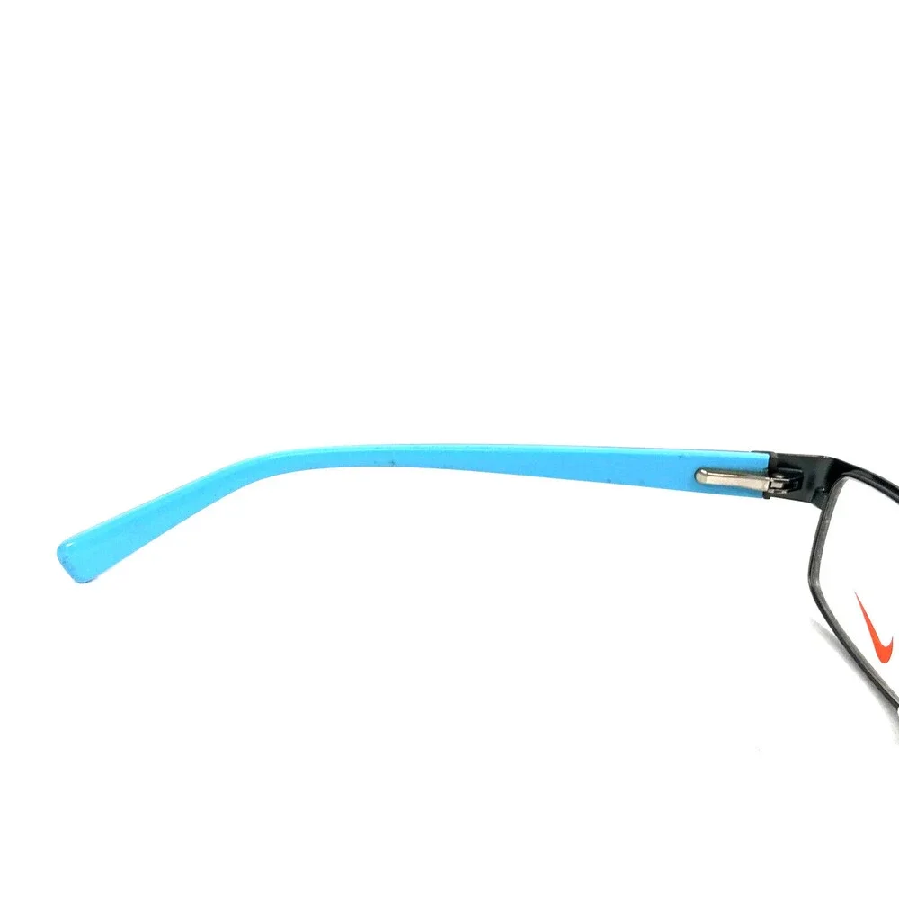 Nike Kids Eyeglasses Frame 5567 307 Gunmetal Gray Black Blue Rectangle 48-16-130